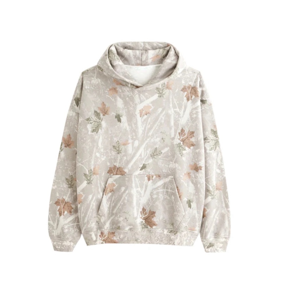 Abercrombie and Finch oversized essential hoodie, light camo
